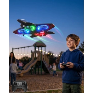 Uzaktan Kumandalı Led Işıklı Drone Uçak 360 Derece Dönüş Özellikli Oyuncak Drone