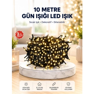 Uzun Ömürlü Led Teknolojili 10 Metre Şık Işıklı Süsleme Seti
