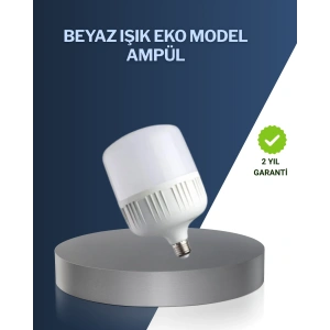 Uzun Ömürlü Şarjlı Led Ampul 30 Watt Güçlü Aydınlatma