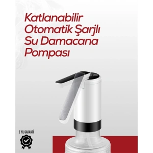 Uzun Şarj Süreli Su Pompası | Tek Tuşla Başlat/durdur | Cam Damacana Uyumlu | Enerji Tasarruflu 4w Güç