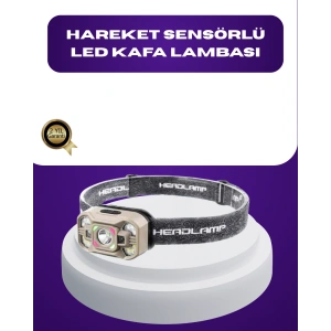 Wave Sensörlü Led Kafa Lambası Şarjlı Ayarlanabilir Işık