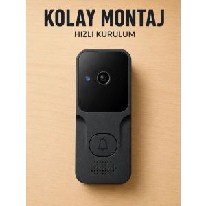 Wi-fi Akıllı Görüntülü Kapı Zili | Hd Kamera, Gece Görüşü Ve Telefon Bildirimli