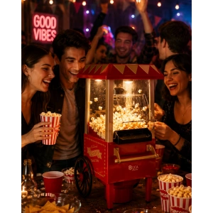 Yağsız Popcorn Makinesi Hızlı Sıcak Hava Mısır Patlatıcı Ev Tipi Kullanım