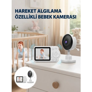 Yakınlaştırma Özellikli Gece Görüşlü Bebek İzleme Kamerası Yeni Nesil