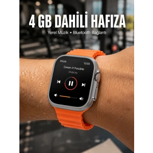 Yeni Nesil 3 Kordonlu Kol Saati 49 Mm Amoled Ekran Akıllı Saat
