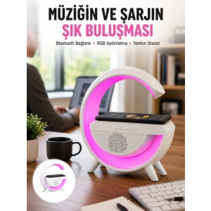 Yeni Nesil Bluetooth Hoparlör Speaker 5.0 Taşınabilir G Şeklinde Powerbankli Yeni Nesil