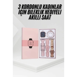 Yeni Nesil Kadın Akıllı Saat Rose Gold Android Ve İos Uyumlu