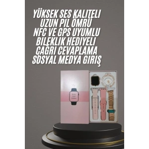 Yeni Nesil Kadın Akıllı Saat Rose Gold Android Ve İos Uyumlu