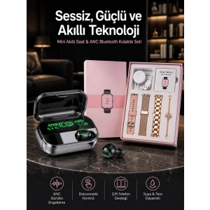 Yeni Nesil Kaliteli Akıllı Saat Ve Kablosuz Bluetooth Kulaklık Yüksek Ses Kaliteli Yeni Nesil