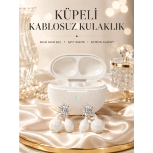 Yeni Nesil Küpeli Kablosuz Kulaklık Güçlü Bataryalı