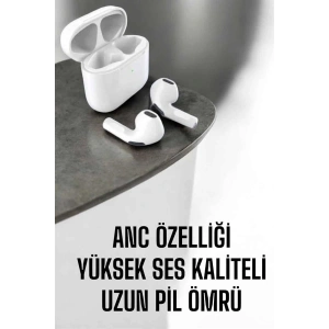 Yeni Nesil Pro Bluetooth Kulaklık Uzun Pil Ömrü Beyaz