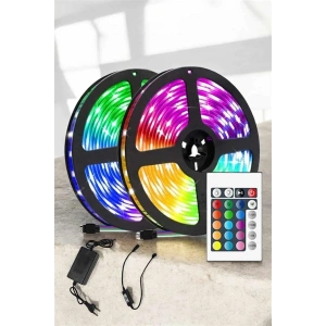 Yeni Nesil Rgb Işıklı 10metre Şerit Led Kumandalı Şarj Edilebilir