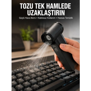 Yüksek Hızlı Kablosuz El Tipi Hava Üfleme Temizlik Cihazı Yeni Nesil