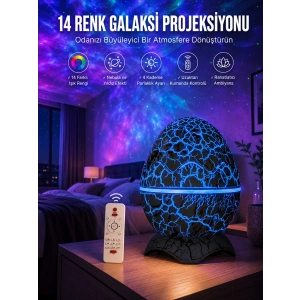 Yumurta Şeklinde Su Dalgalı Bluetooth Speaker Lamba Renkli Şarjlı Yeni Nesil