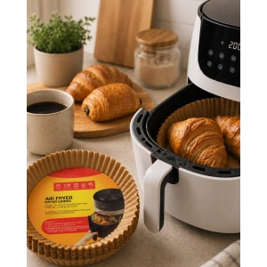 Yuvarlak Airfryer Kağıdı 100 Adet Yağ Tutmaz Hazne Koruyucu