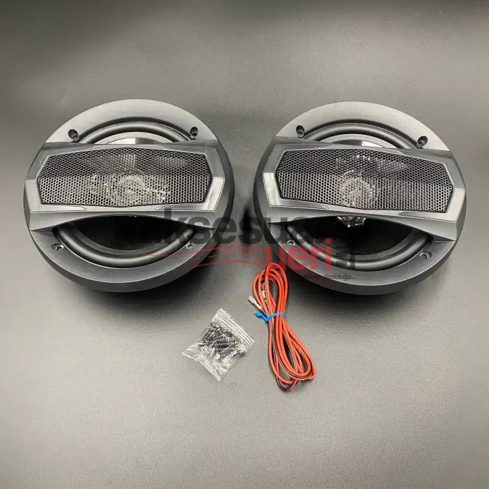 16cm Hoparlör Kapı kolonu 2 Adet Oto Hoparlör Kapaklı 600w Tweterli