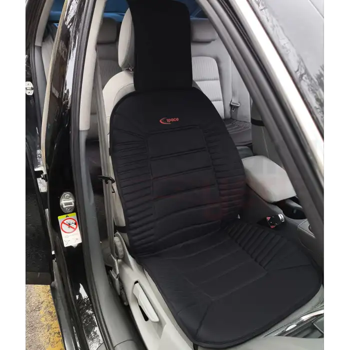 3lü Siyah Oto Koltuk Minderi Set-Ergonomik Lüks Koltuk Minderi-Ön 2 Koltuk ve Arka Oturak