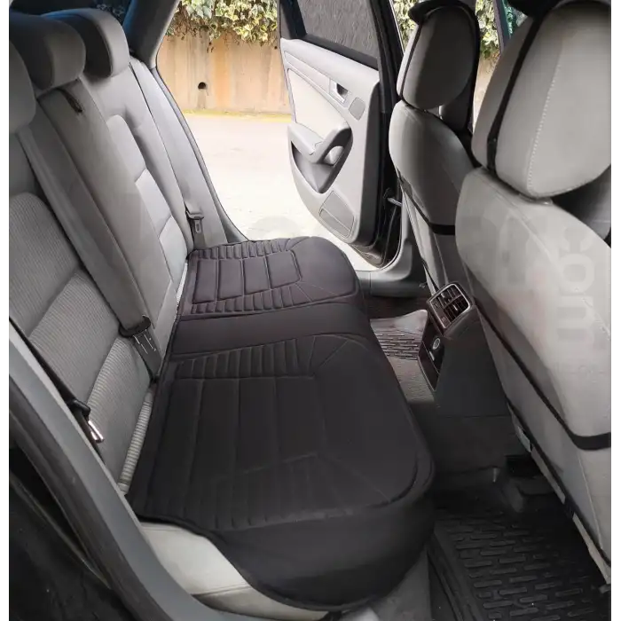 3lü Siyah Oto Koltuk Minderi Set-Ergonomik Lüks Koltuk Minderi-Ön 2 Koltuk ve Arka Oturak