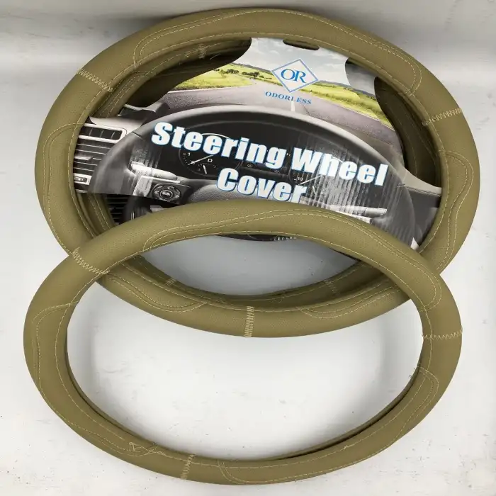 38CM Bej Renk Deri Direksiyon Kılıfı Geçmeli Model A+ İthal Ürün