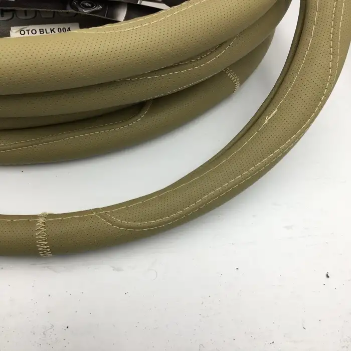 38CM Bej Renk Deri Direksiyon Kılıfı Geçmeli Model A+ İthal Ürün