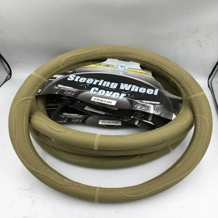 38CM Bej Renk Deri Direksiyon Kılıfı Geçmeli Model A+ İthal Ürün