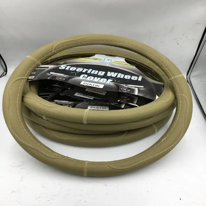 38CM Bej Renk Deri Direksiyon Kılıfı Geçmeli Model A+ İthal Ürün