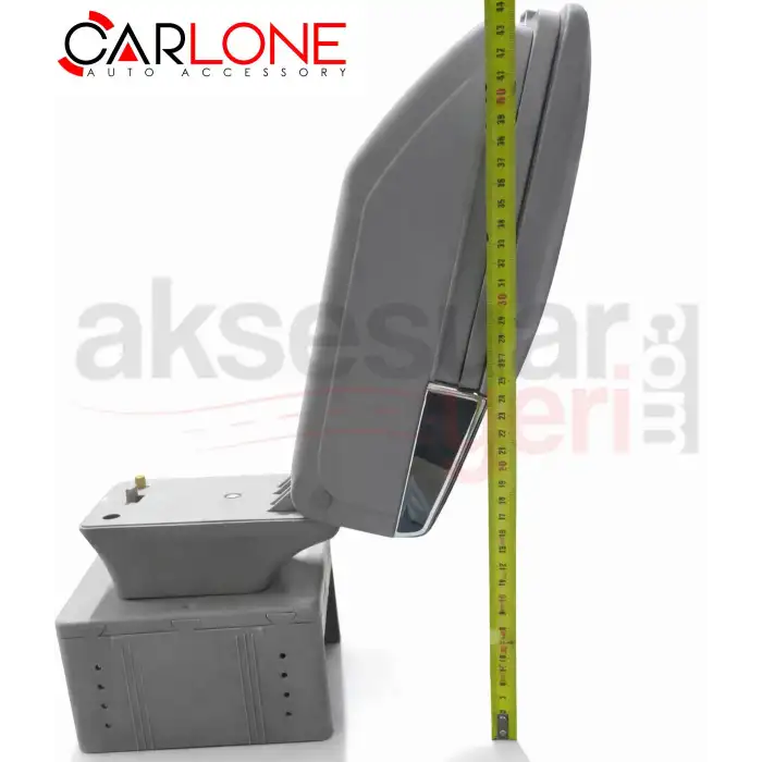 Sürgülü Kolçak Kol Dayama Bardaklık Ve Küllüklü Gri Deri