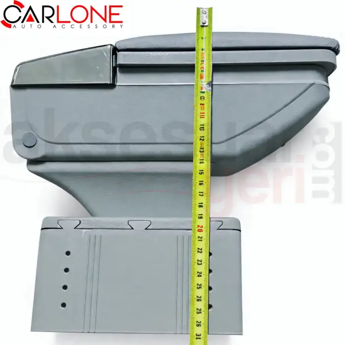 Sürgülü Kolçak Kol Dayama Bardaklık Ve Küllüklü Gri Deri