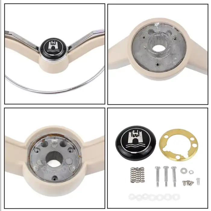 Kemik Direksiyon Klasik Model Bej Renk İthal Retro Nostaljik Direksiyon