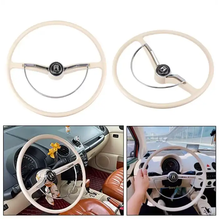 Kemik Direksiyon Klasik Model Bej Renk İthal Retro Nostaljik Direksiyon