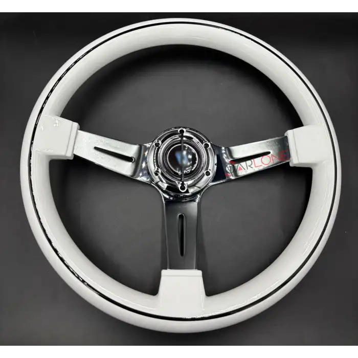 Nardi Model Beyaz Renk Spor Direksiyon Çizgili Krom 3 Kollu