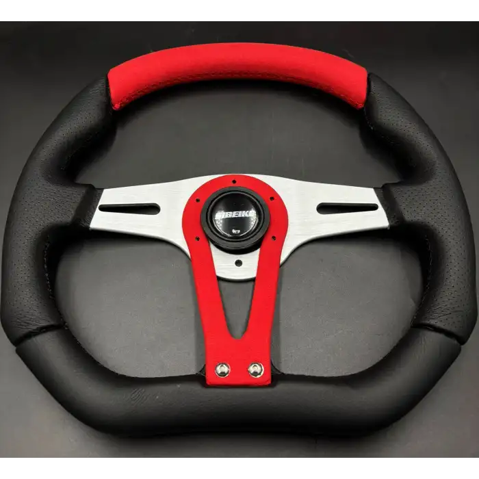 Momo Tip Spor Direksiyon Kırmızı Nubuk Süet Deri Detaylı 32cm Özel Seri