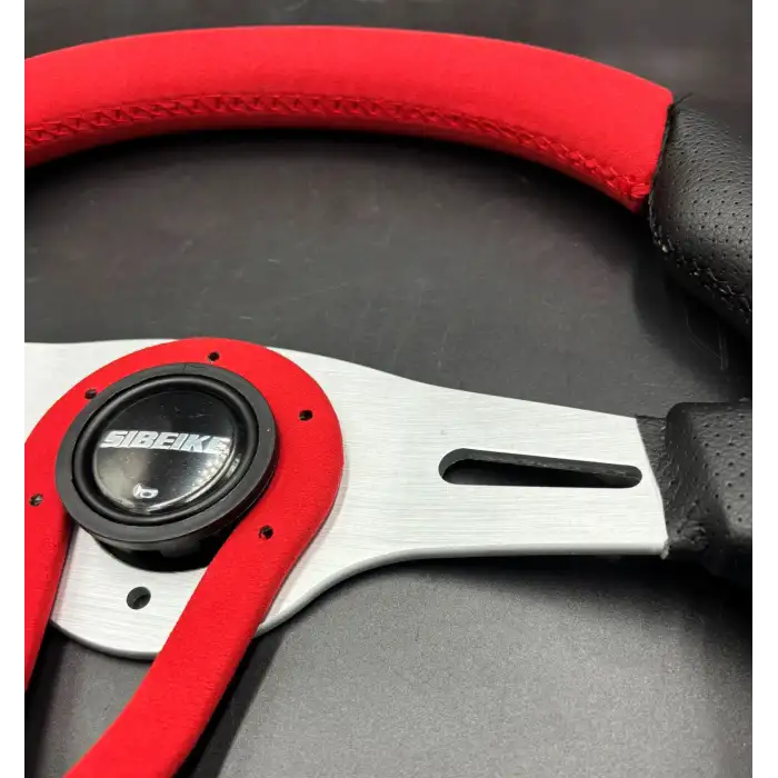 Momo Tip Spor Direksiyon Kırmızı Nubuk Süet Deri Detaylı 32cm Özel Seri