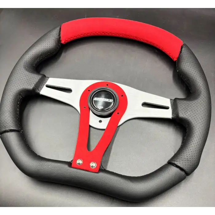 Momo Tip Spor Direksiyon Kırmızı Nubuk Süet Deri Detaylı 32cm Özel Seri