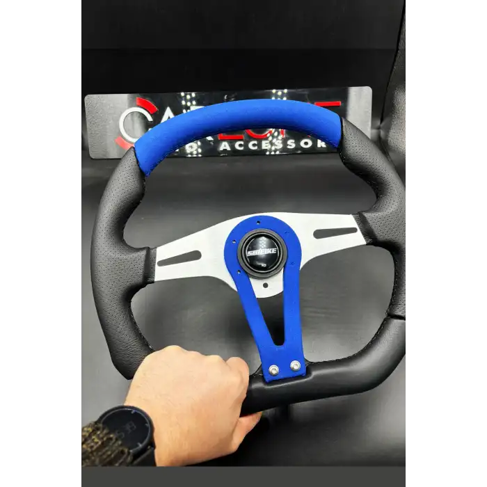 Momo Tip Spor Direksiyon Mavi Nubuk Süet Deri Detaylı 32cm Özel Seri