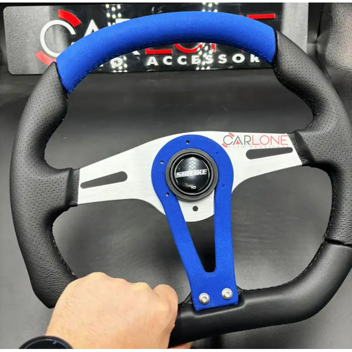 Momo Tip Spor Direksiyon Mavi Nubuk Süet Deri Detaylı 32cm Özel Seri