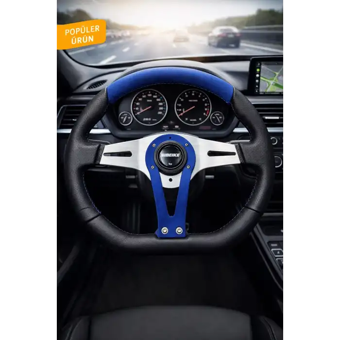 Momo Tip Spor Direksiyon Mavi Nubuk Süet Deri Detaylı 32cm Özel Seri