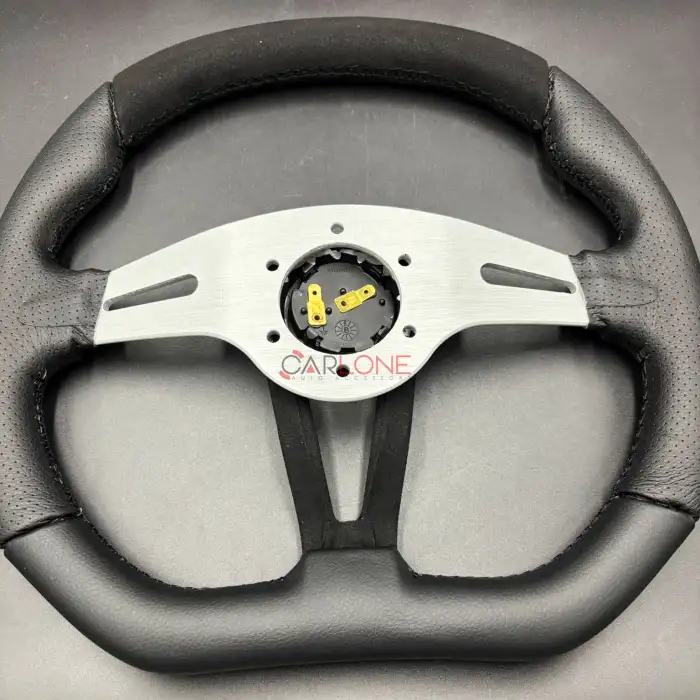 Momo Tip Spor Direksiyon Siyah Nubuk Süet Deri Detaylı 32cm Özel Seri