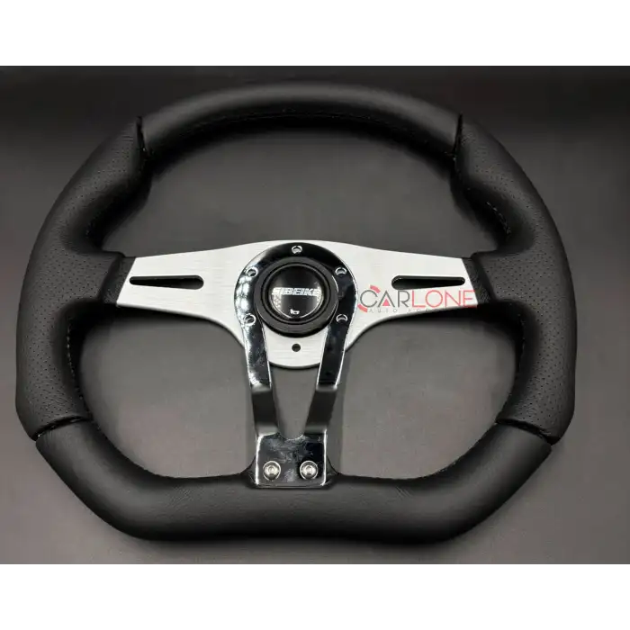 Momo Tip Spor Direksiyon Siyah Deri Detaylı 32cm Özel Seri