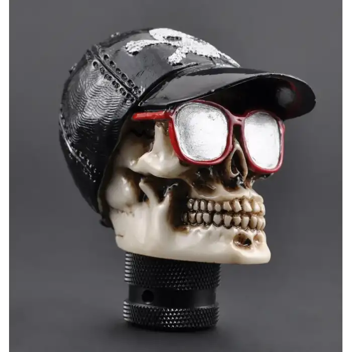 Kuru Kafa Vites Topuzu Siyah Şapkalı Gözlüklü Retro Gangster Model