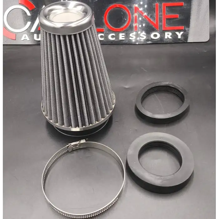 Açık Hava Filtresi Krom Kaplı 2 Aparatlı Gri Renk Huni Tip-90mm-73mm-60mm