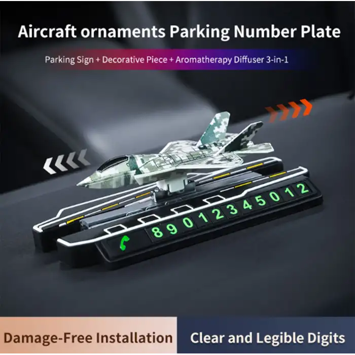 F16 Uçaklı Oto Telefon Numaratörü – Torpido Üstü Park Kartı