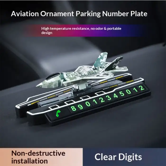 F16 Uçaklı Oto Telefon Numaratörü – Torpido Üstü Park Kartı