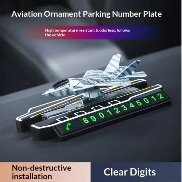 F16 Uçaklı Oto Telefon Numaratörü – Torpido Üstü Park Kartı