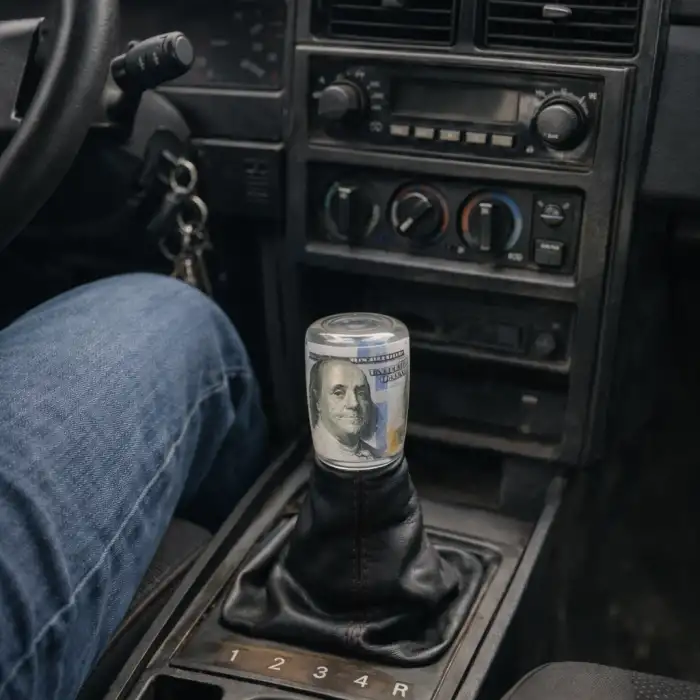 Dolar Vites Topuzu-Epoksi Şeffaf Vites Topuzu-100 Dolar