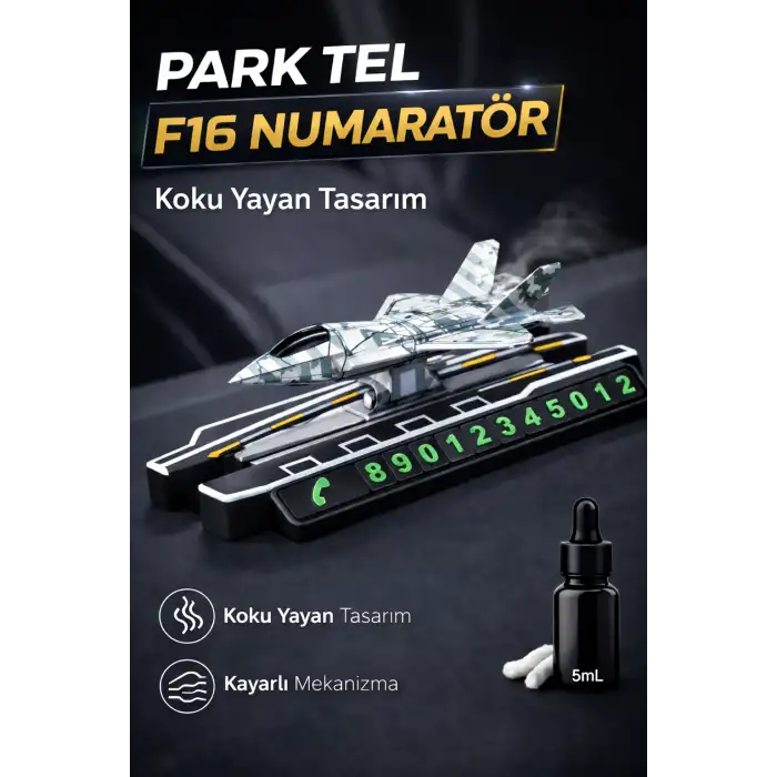 F16 Uçak Modeli Park Tel Telefon Numaratörü Kokulu Torpido Süsü Egzozdan Koku Yayan