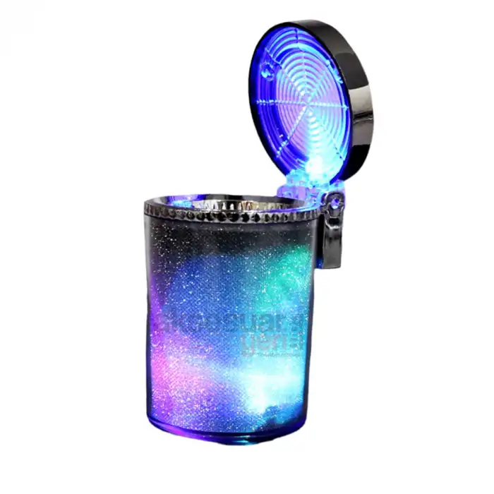 Küllük Rgb 7 Renkli Araç İçi Küllük Kapaklı ve Işıklı