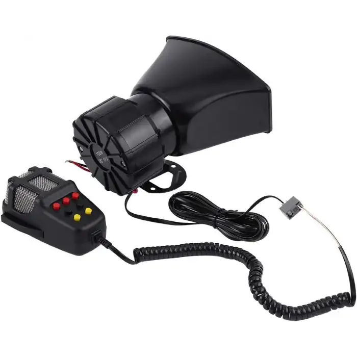 7 Sesli Mikrofonlu Konuşmalı Megafon Siren - Polis Sireni