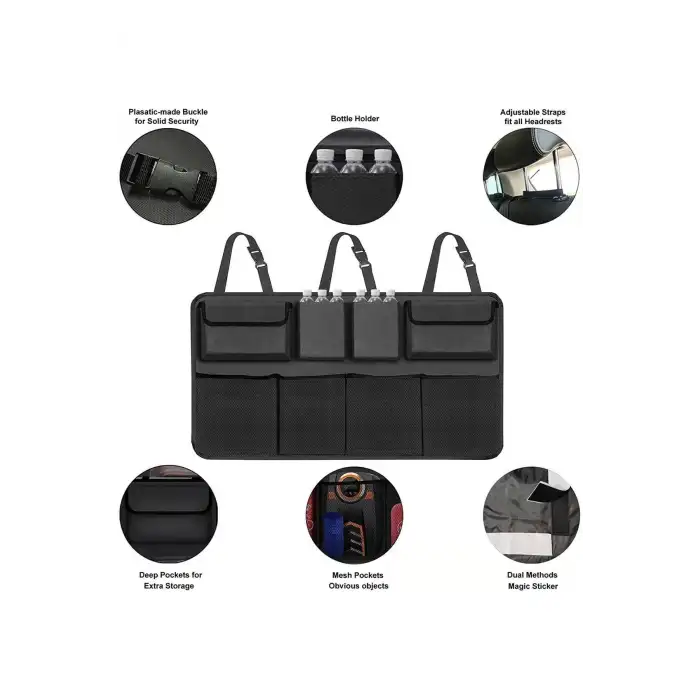 8 Cepli Araba Koltuk Arkası Eşya Düzenleyici Organizer Araç Bagaj Çantası Oto Içi Çanta Aksesuar