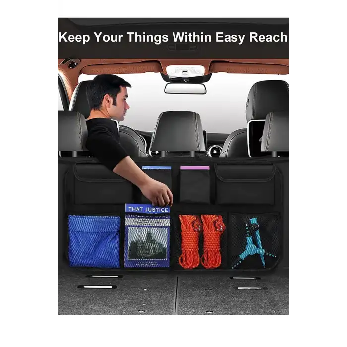 8 Cepli Araba Koltuk Arkası Eşya Düzenleyici Organizer Araç Bagaj Çantası Oto Içi Çanta Aksesuar